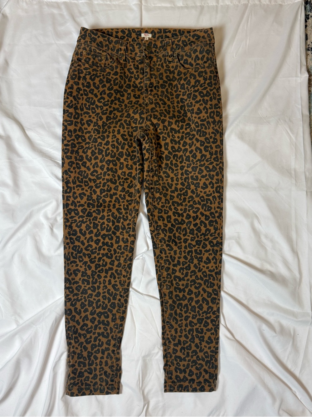 Reba Leopard Print Jeans - Brown & Black